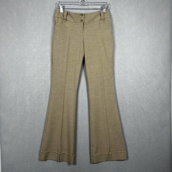 The Limited Cassidy Trouser Pants Size 2 Tan Wide Leg Workwear 33" inseam - Picture 1 of 11